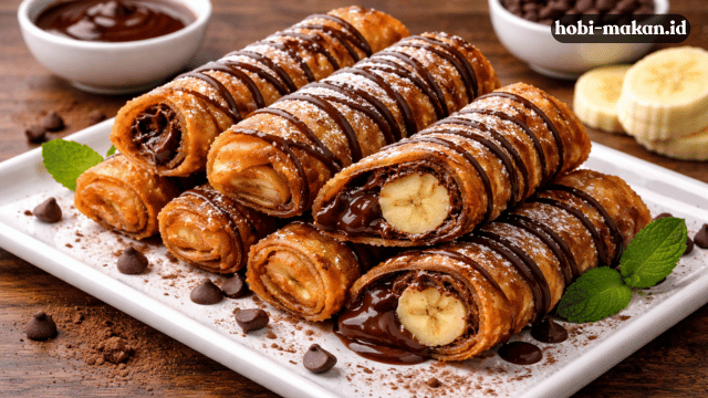 Lumpia Goreng Pisang Coklat Lumer Bikin Nagih Setiap Gigitan!